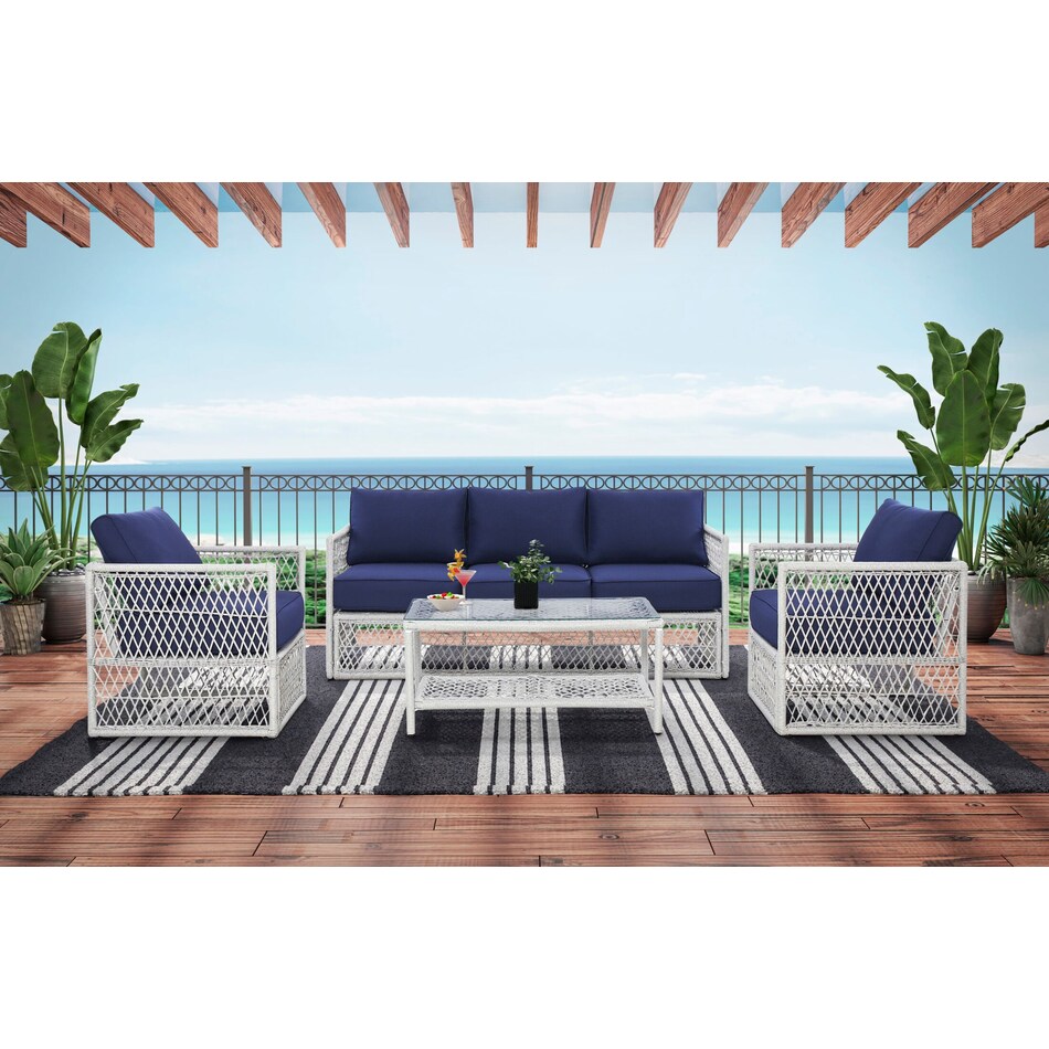 nesika blue outdoor sofa   