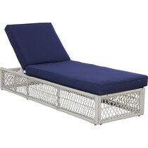 nesika white outdoor chaise   