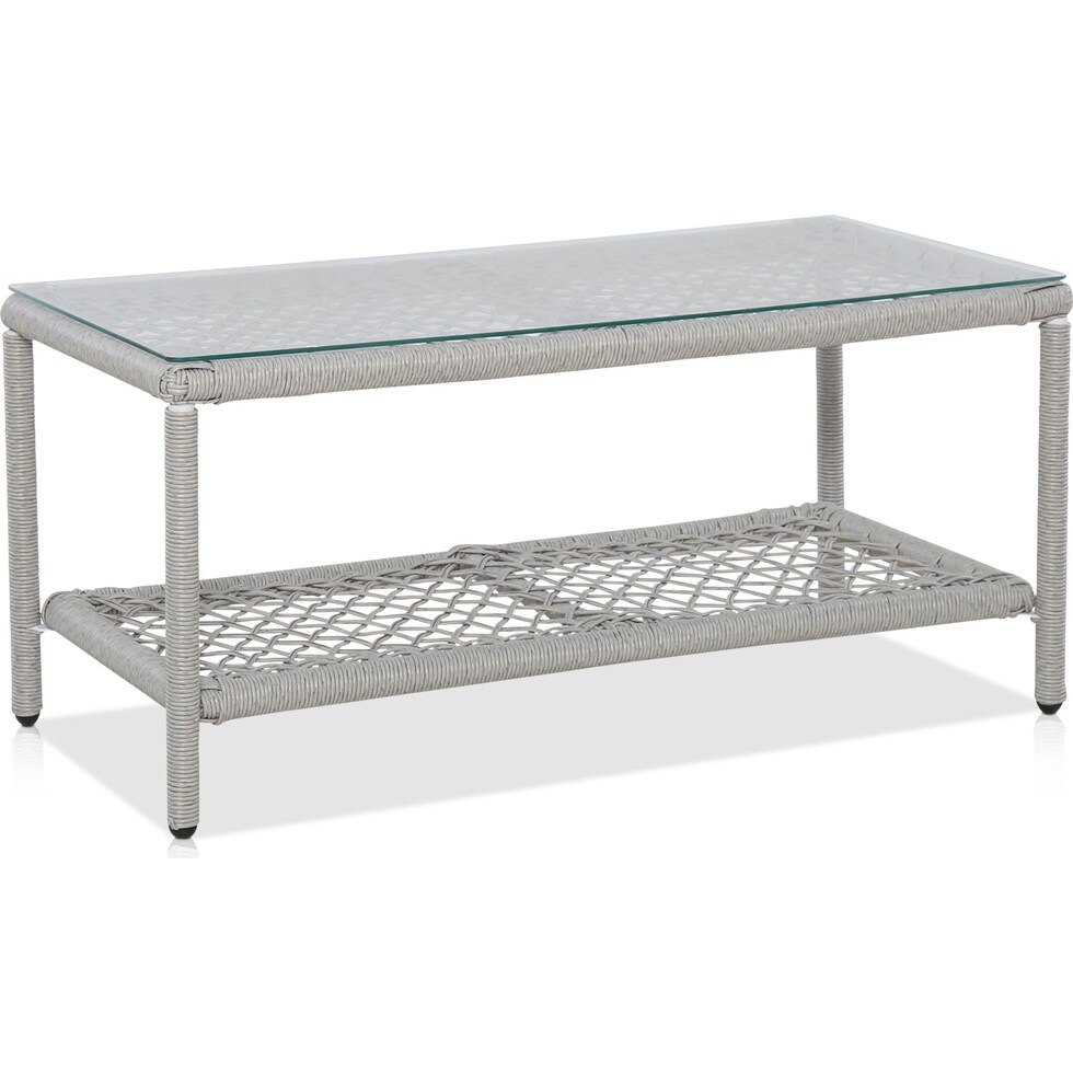 nesika white outdoor coffee table   
