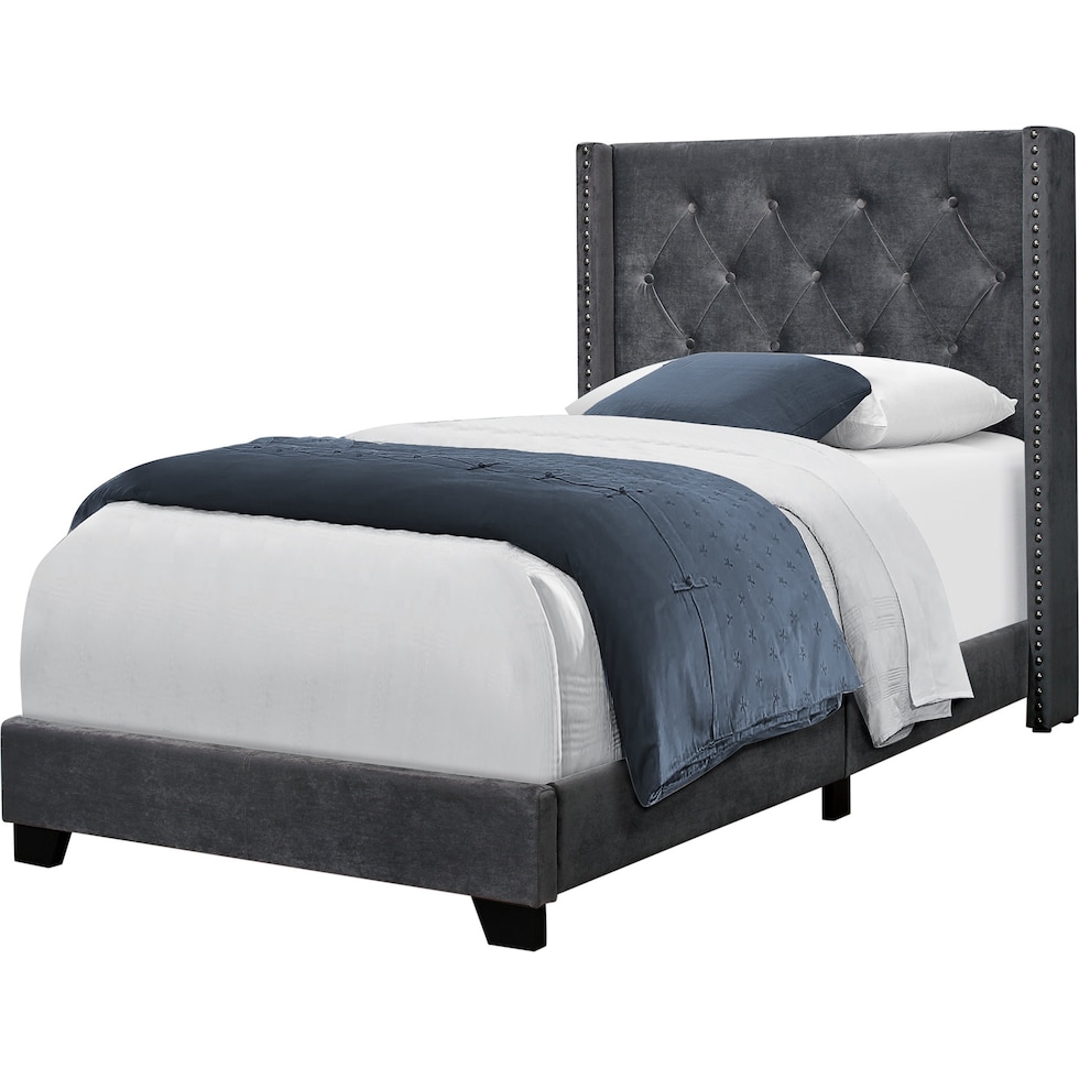 nessie gray twin bed   