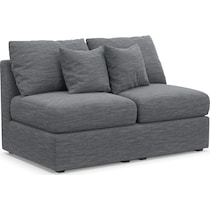 nest blue armless loveseat   