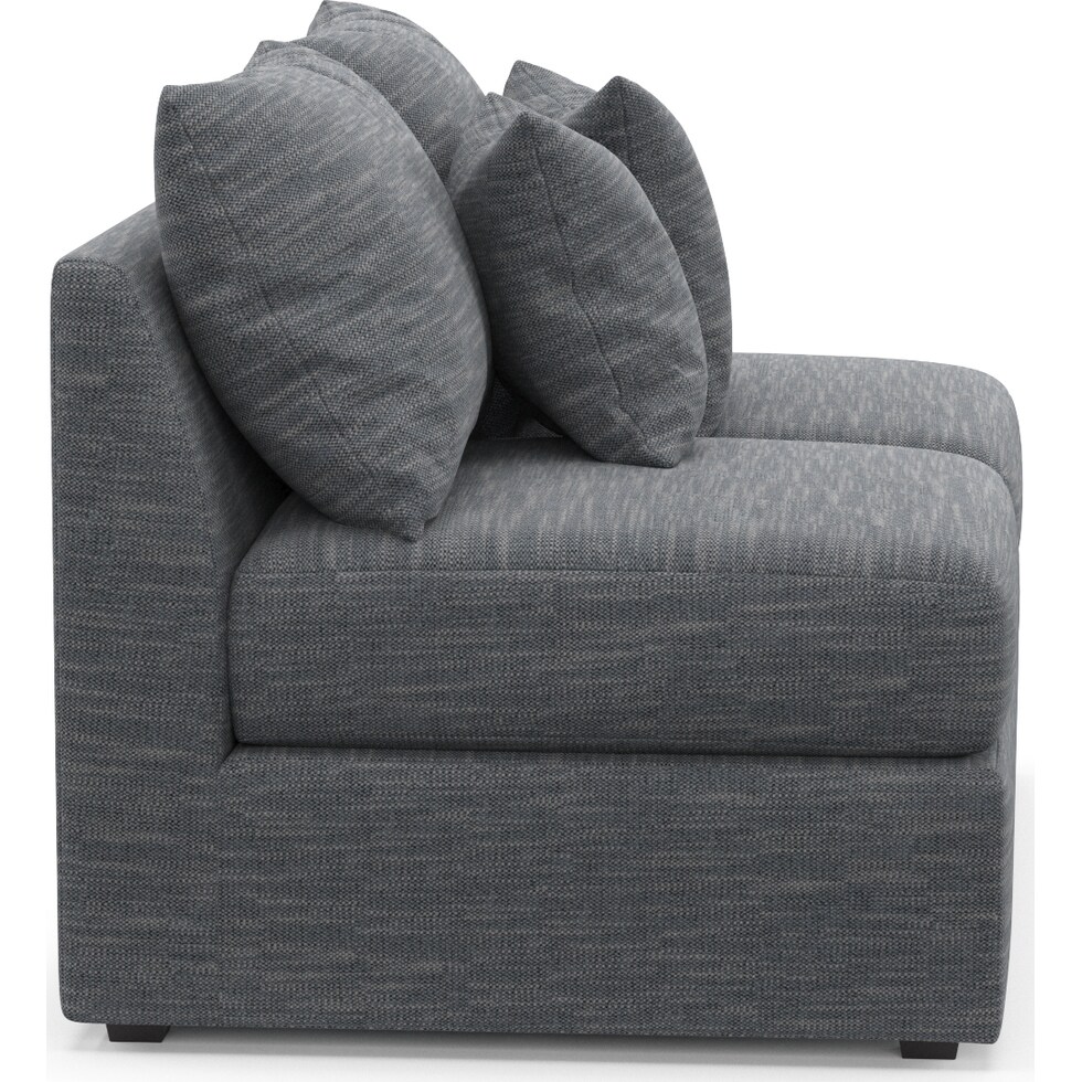 nest blue armless loveseat   