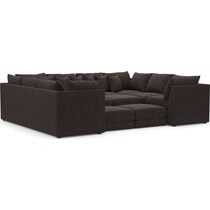 nest dark brown sectional   