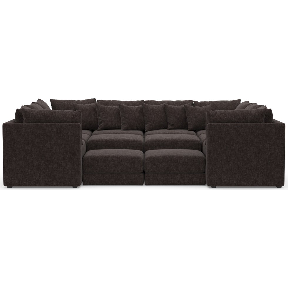 nest dark brown sectional   
