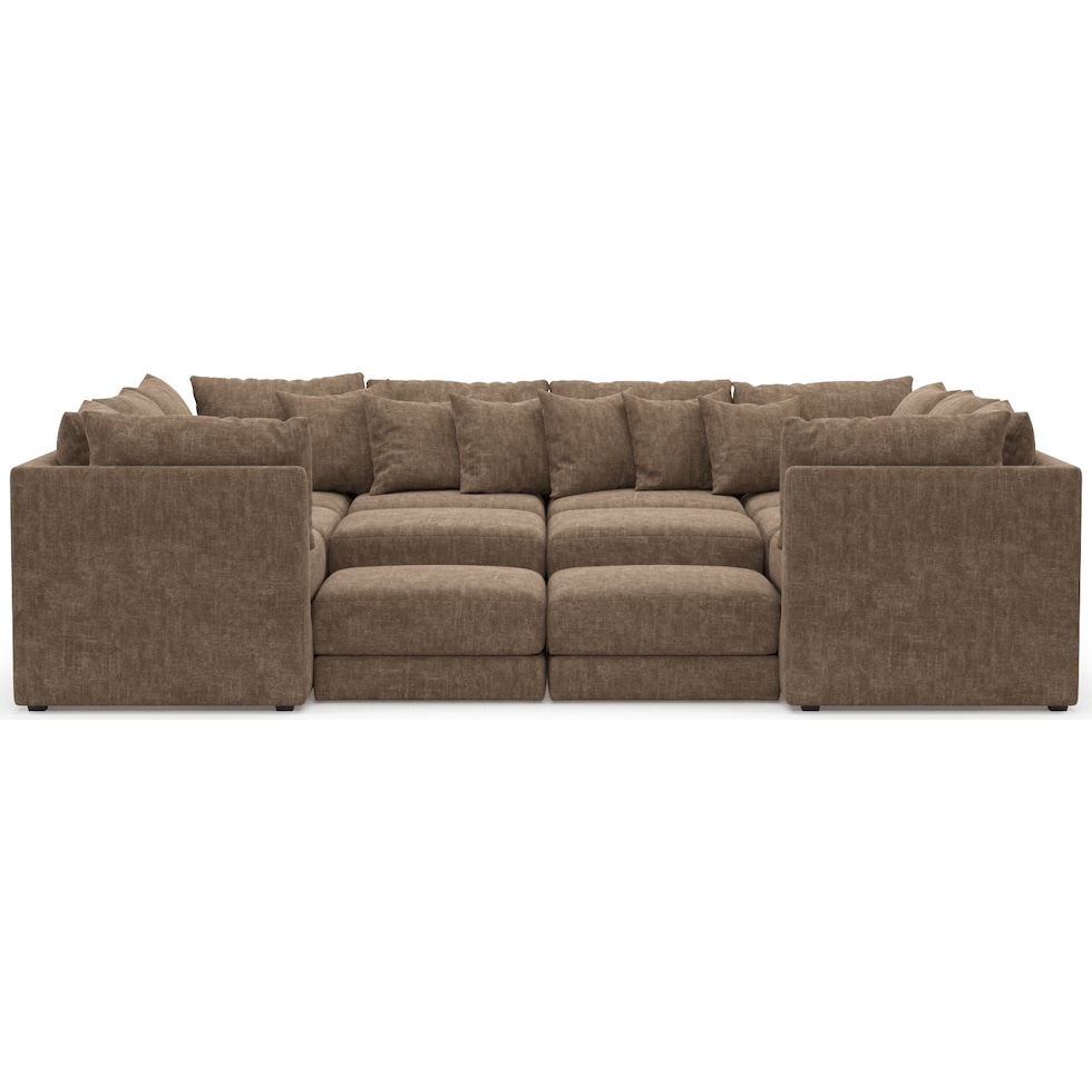 nest dark brown sectional   