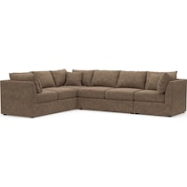 nest dark brown sectional   