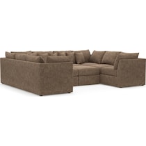 nest dark brown sectional   