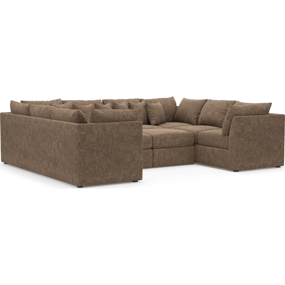nest dark brown sectional   