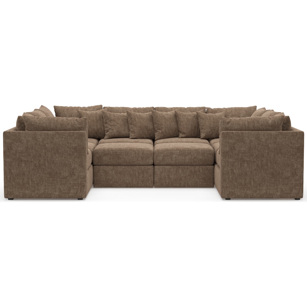 nest dark brown sectional   