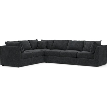 Nest Foam Comfort 3-Piece Large Sectional - Sherpa Charcoal