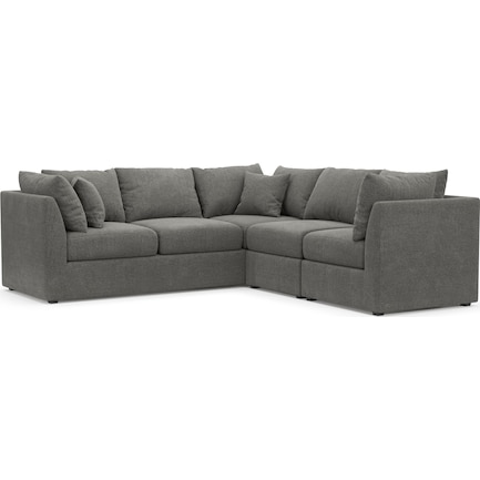 Nest Foam Comfort 3-Piece Small Sectional - Living Large Charcoal