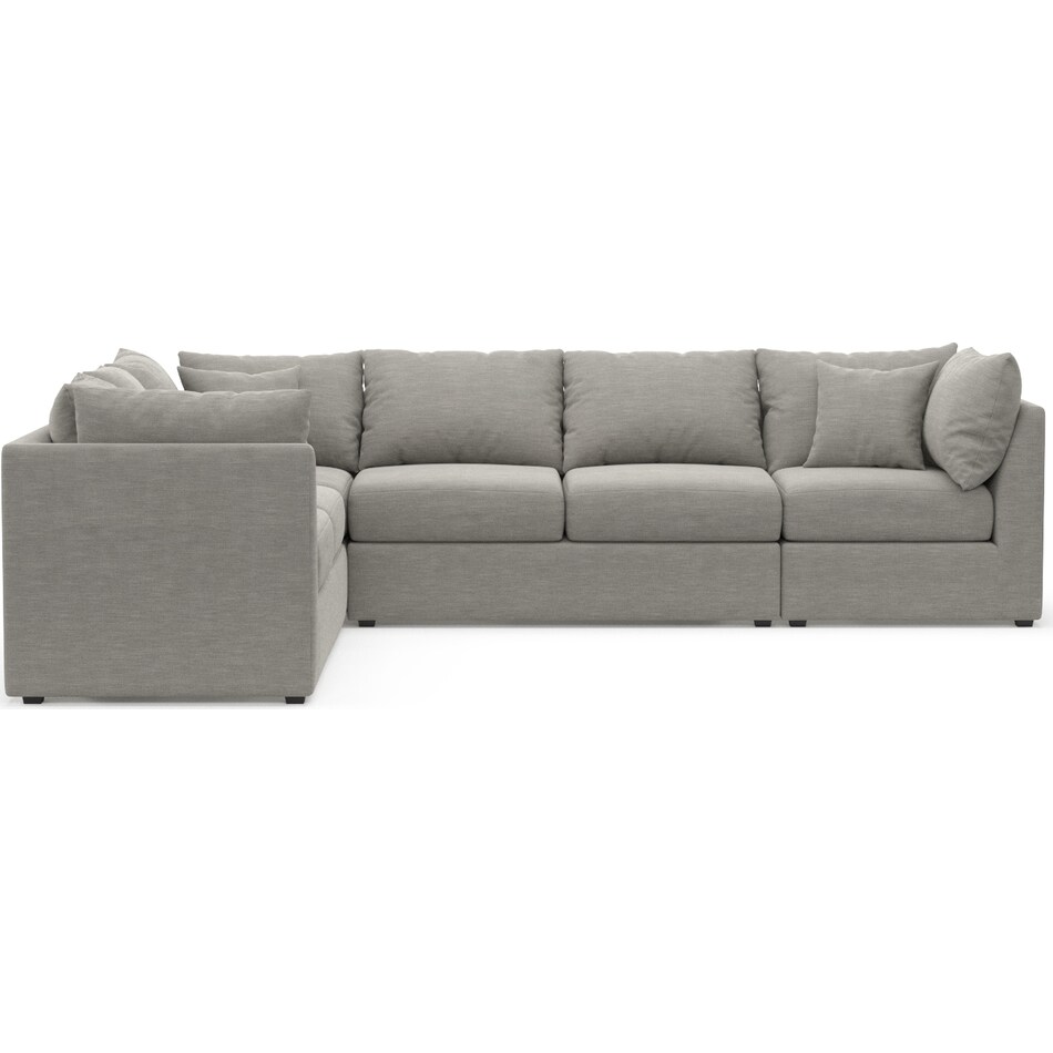 Nest Foam Comfort 3Piece Large Sectional Victory Smoke American