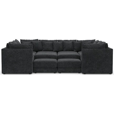 Nest Foam Comfort 7-Piece Pit Sectional - Sherpa Charcoal