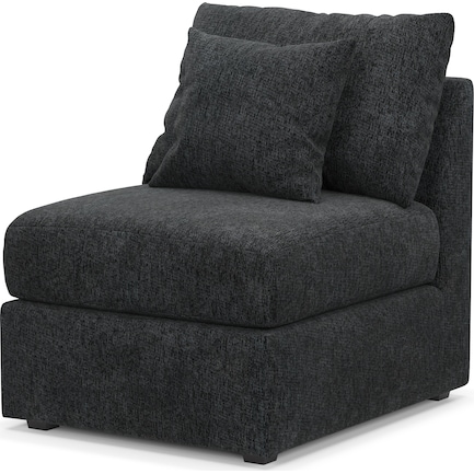 Nest Hybrid Comfort Armless Chair - Sherpa Charcoal