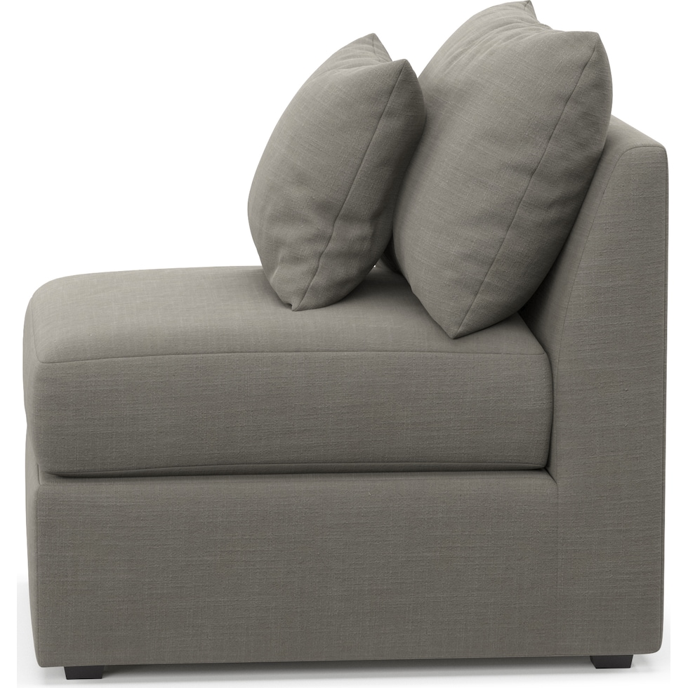 nest gray armless chair   