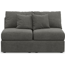 nest gray armless loveseat   