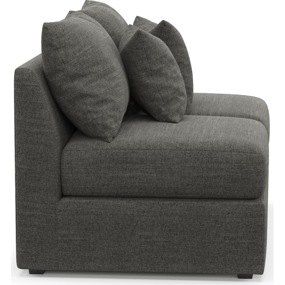 nest gray armless loveseat   