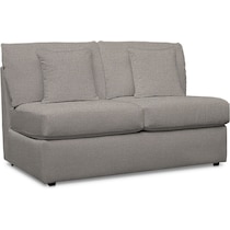 nest gray armless loveseat   