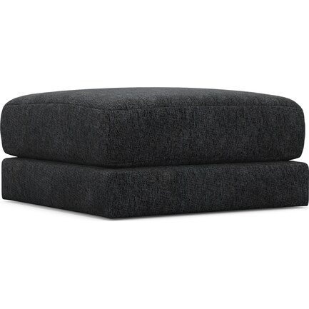 Nest Foam Comfort Short Ottoman - Sherpa Charcoal