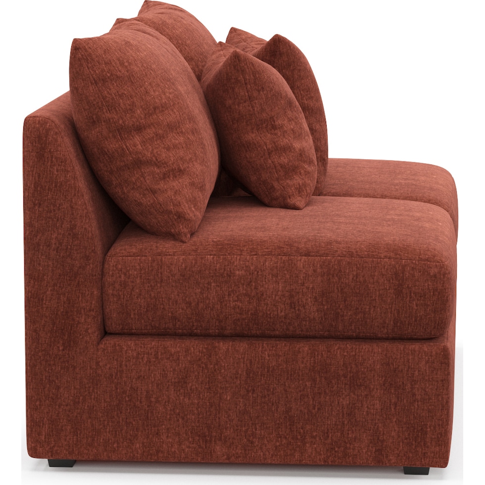 nest orange armless loveseat   