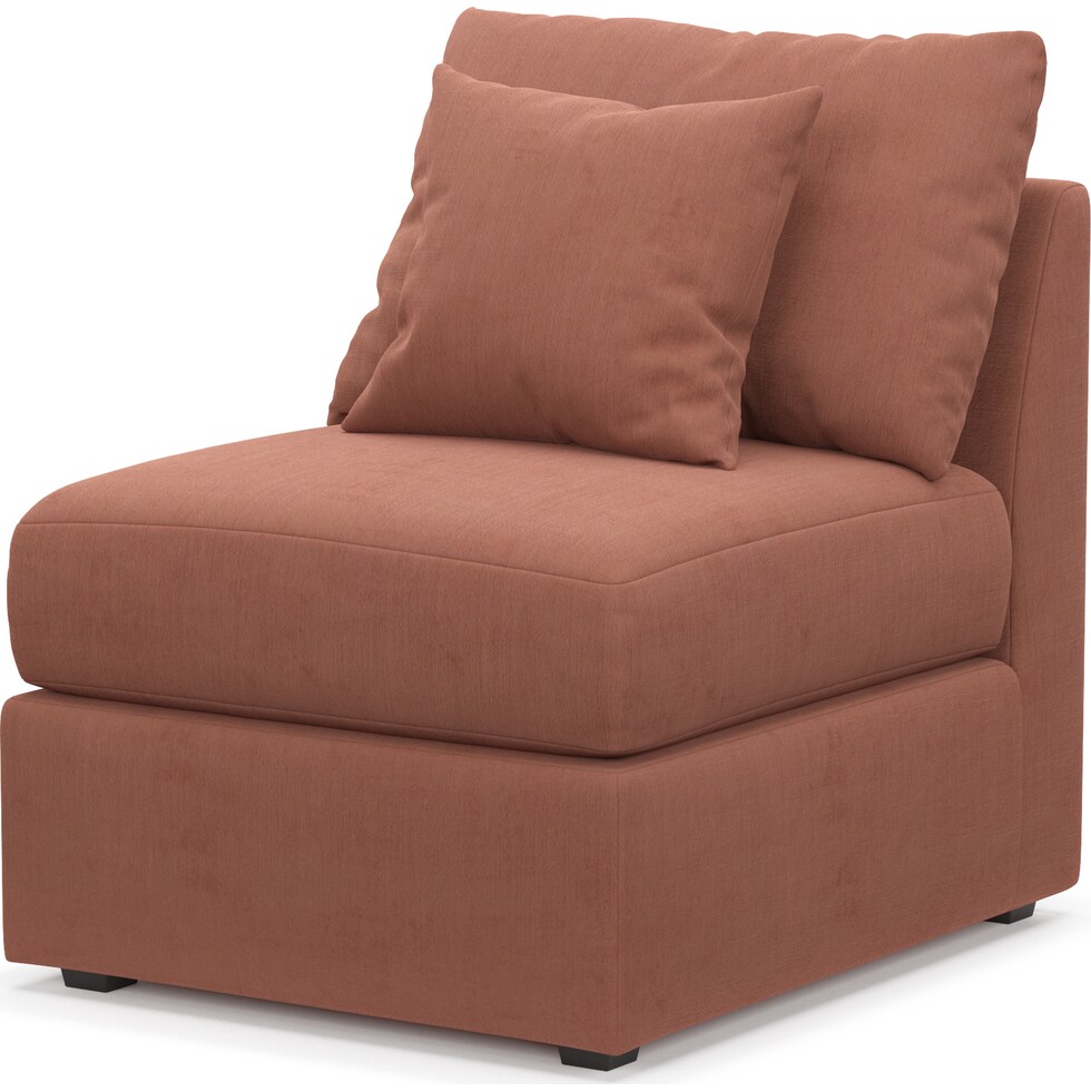 nest pink armless chair   