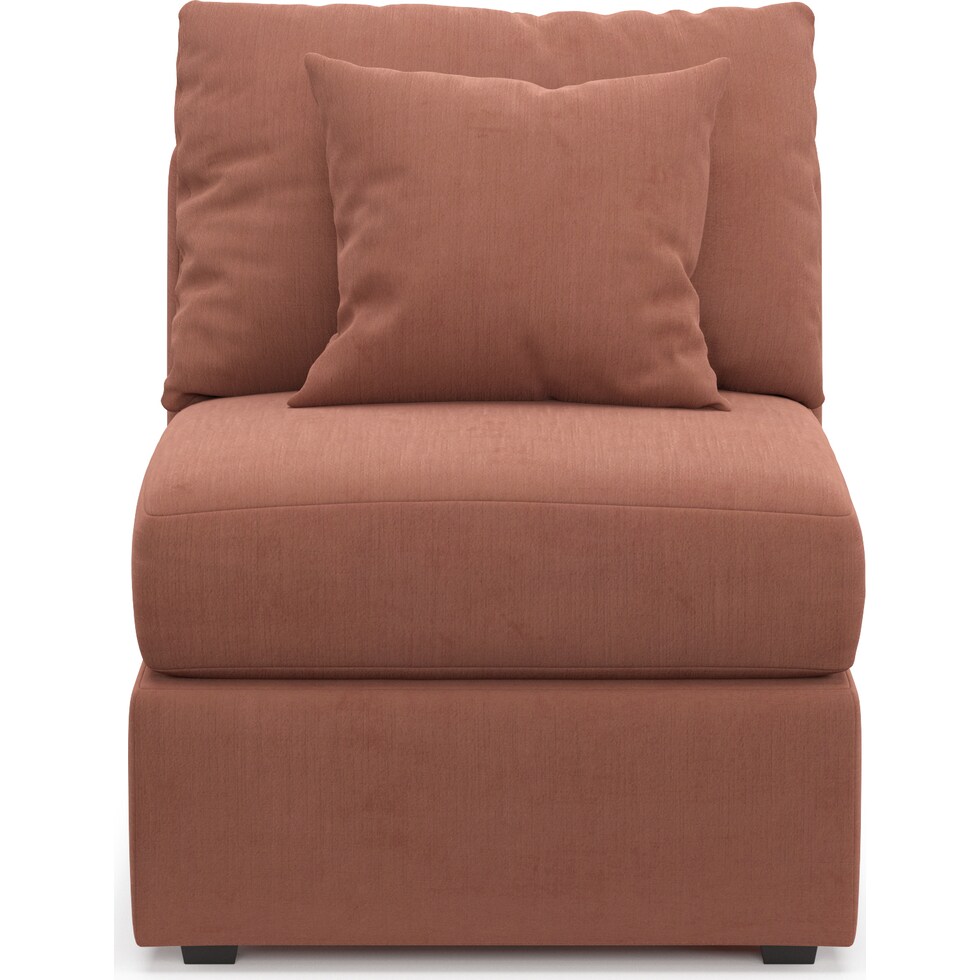 nest pink armless chair   