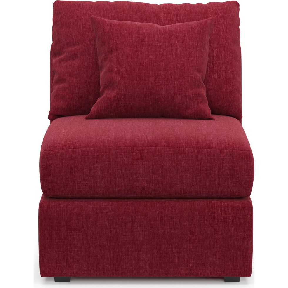 nest red armless chair   
