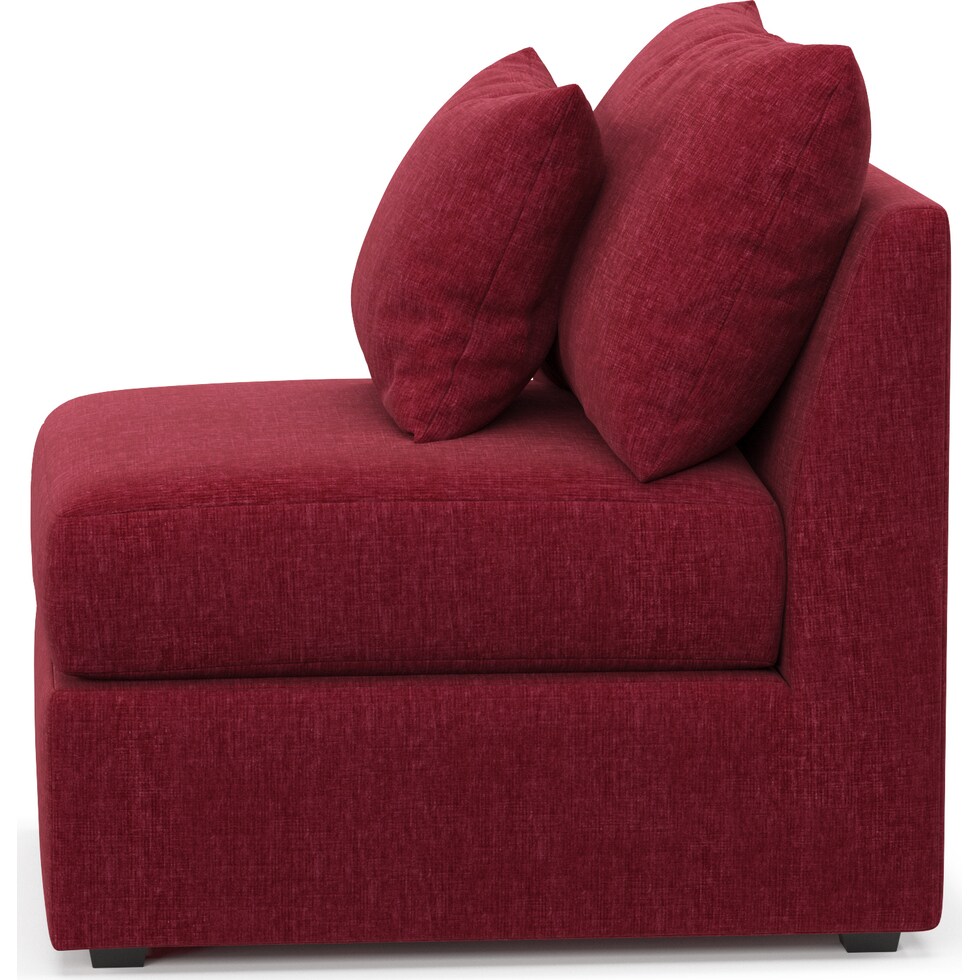 nest red armless chair   