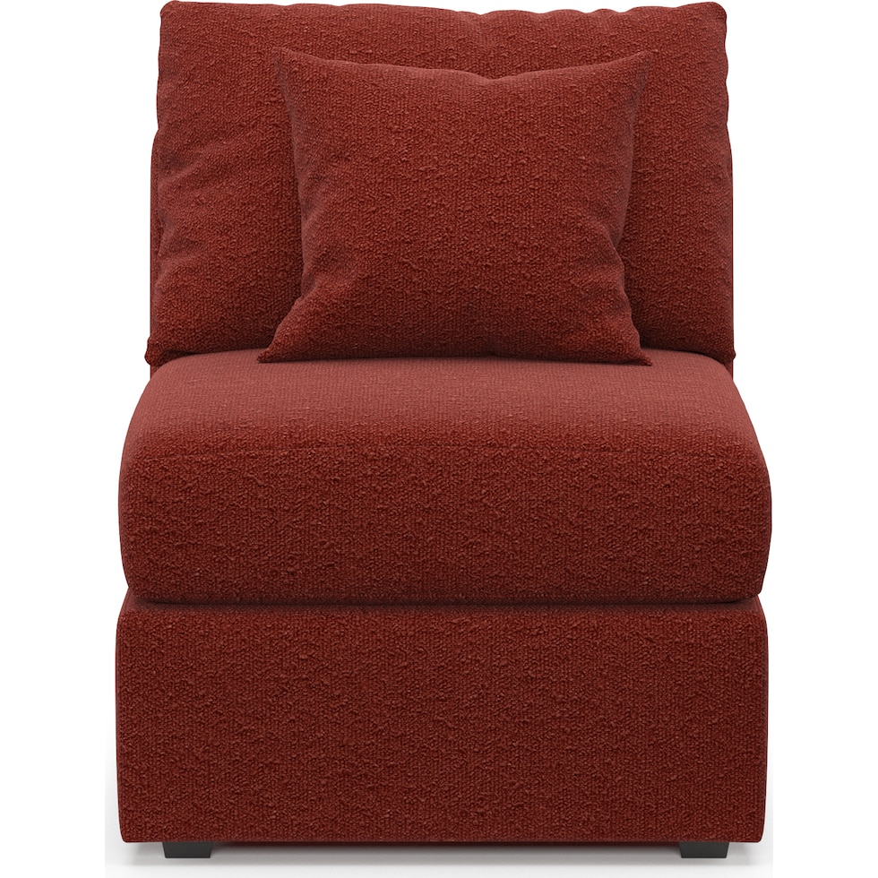 nest red armless chair   