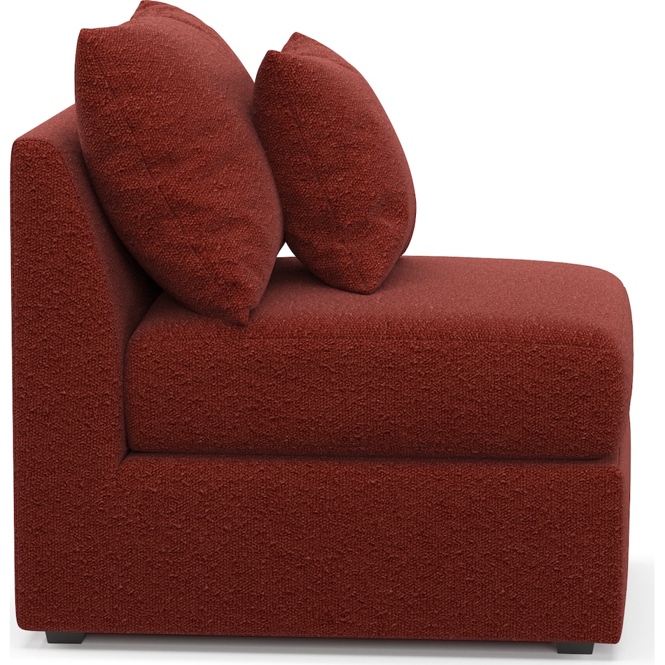 nest red armless chair   