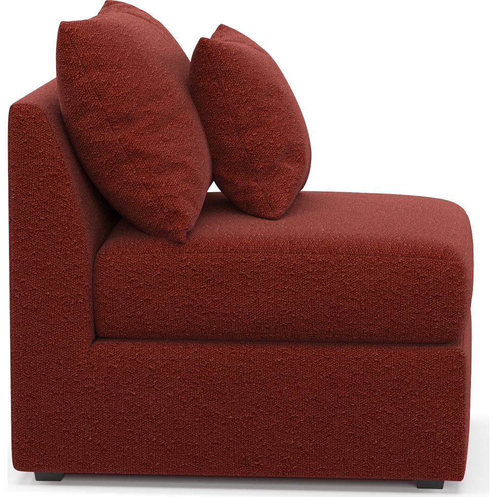 nest red armless chair   