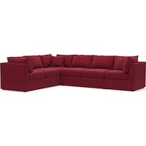 nest red sectional   
