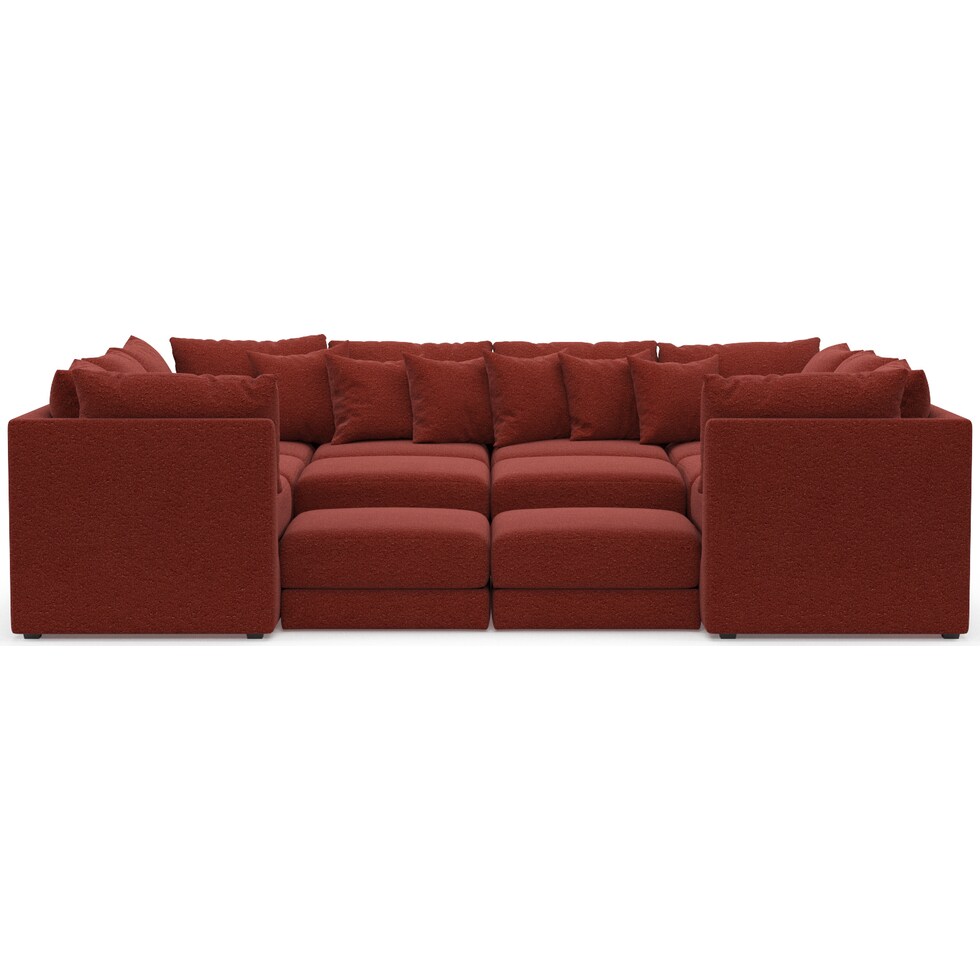 nest red sectional   