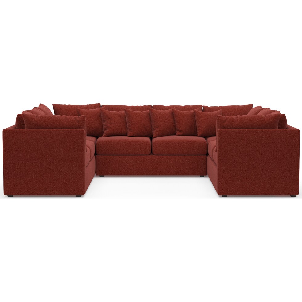 nest red sectional   