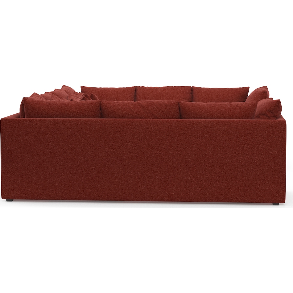 nest red sectional   