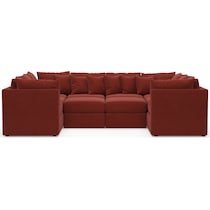 nest red sectional   