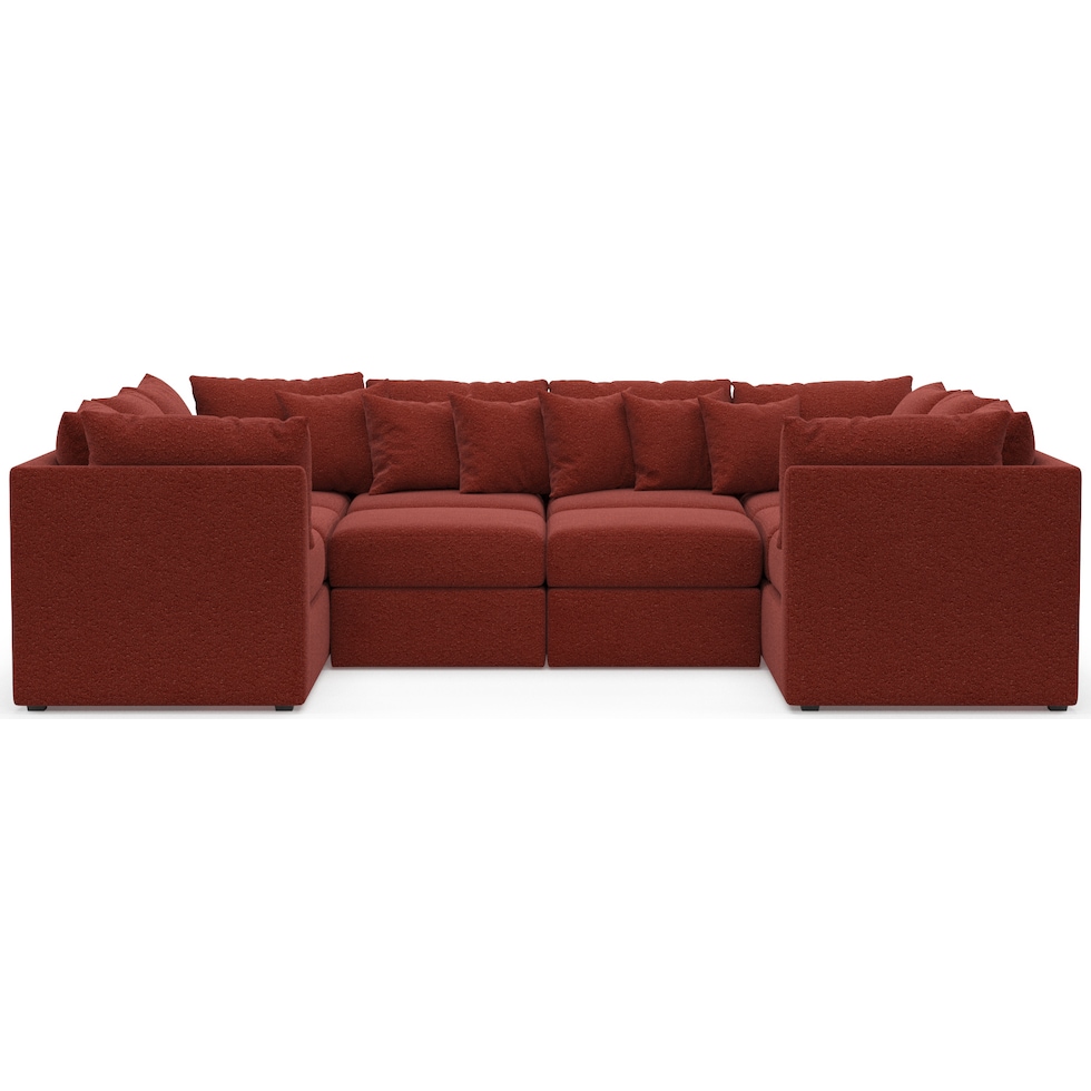nest red sectional   