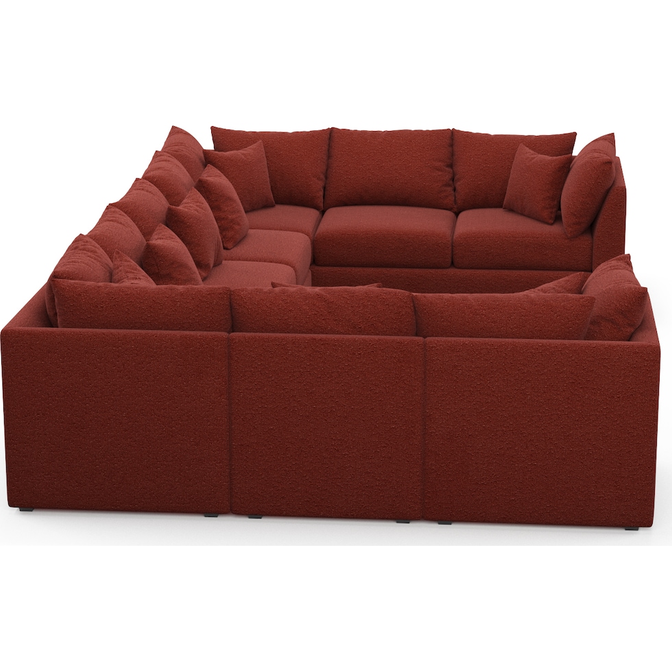 nest red sectional   