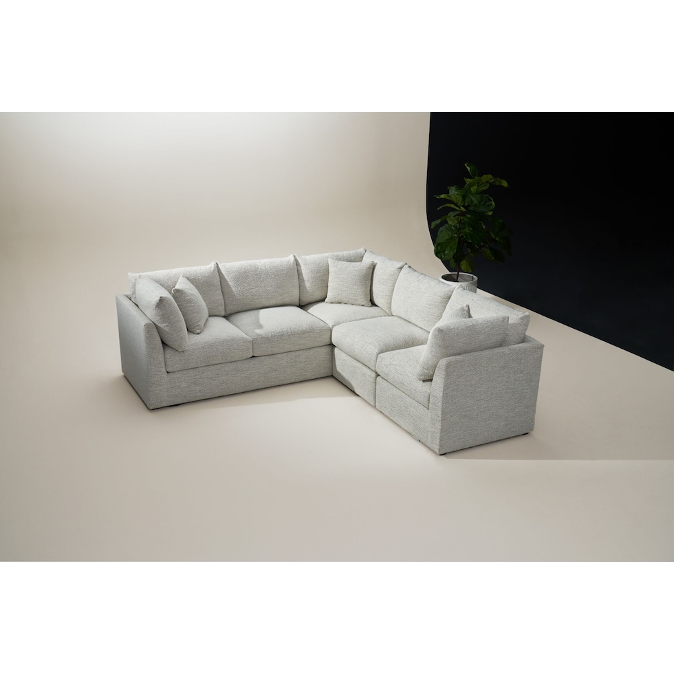 nest white  pc sectional   