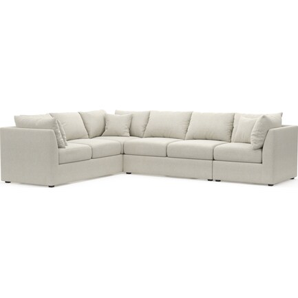Nest Foam Comfort 3-Piece Large Sectional - Sherpa Ivory