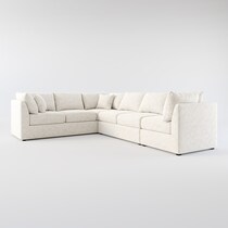 nest white  pc sectional   