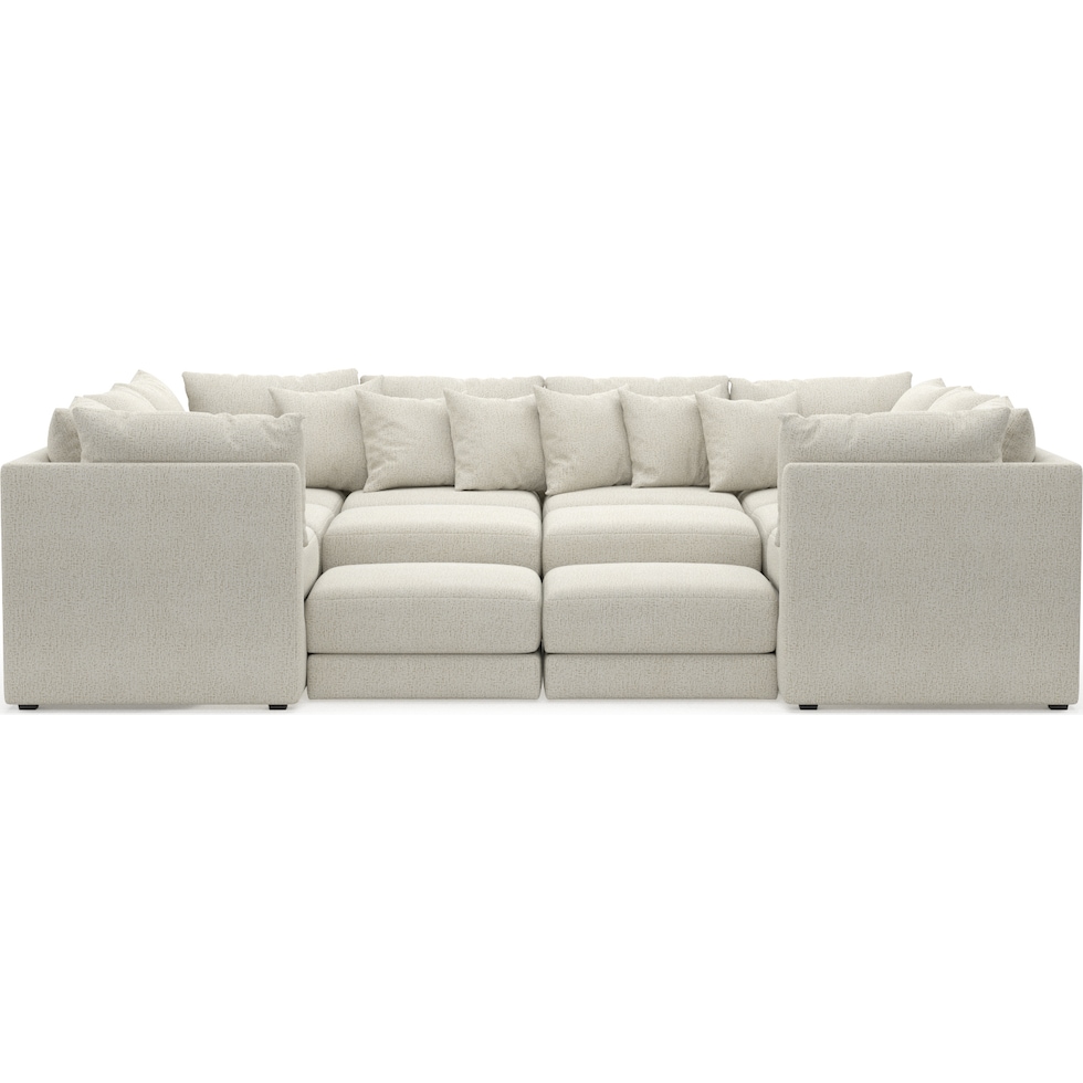 nest white  pc sectional   