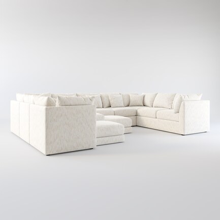 Nest Foam Comfort 9-Piece Large Pit Sectional - P.T. Cream