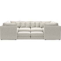 nest white  pc sectional   