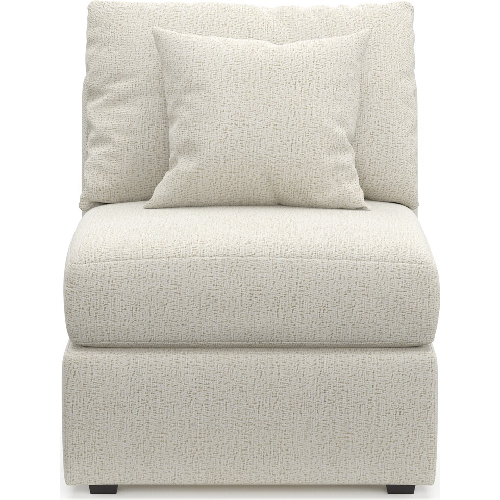 nest white armless chair   