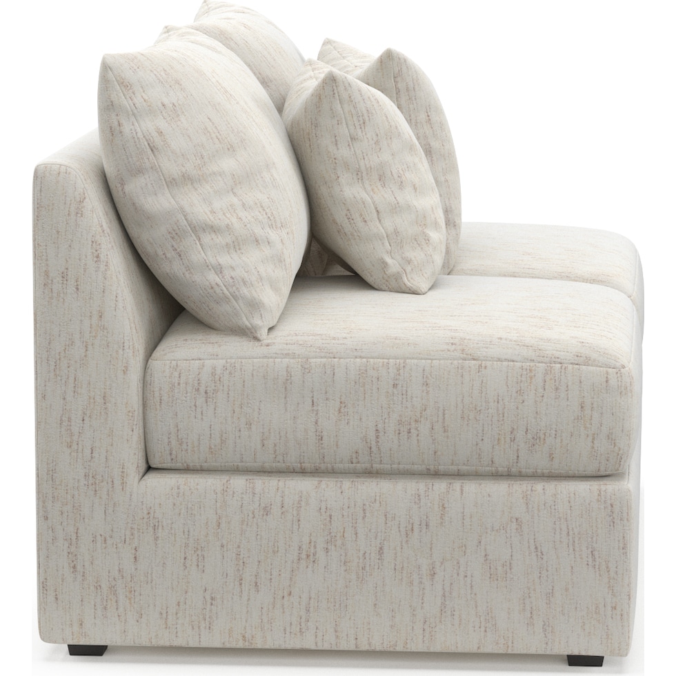 nest white armless loveseat   