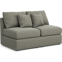 nest white armless loveseat   
