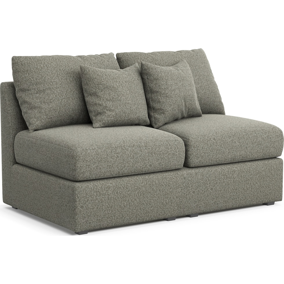 nest white armless loveseat   