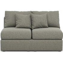 nest white armless loveseat   