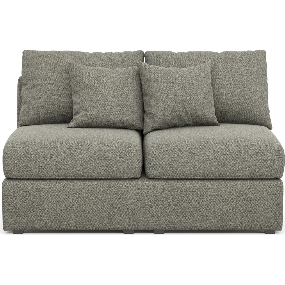 nest white armless loveseat   